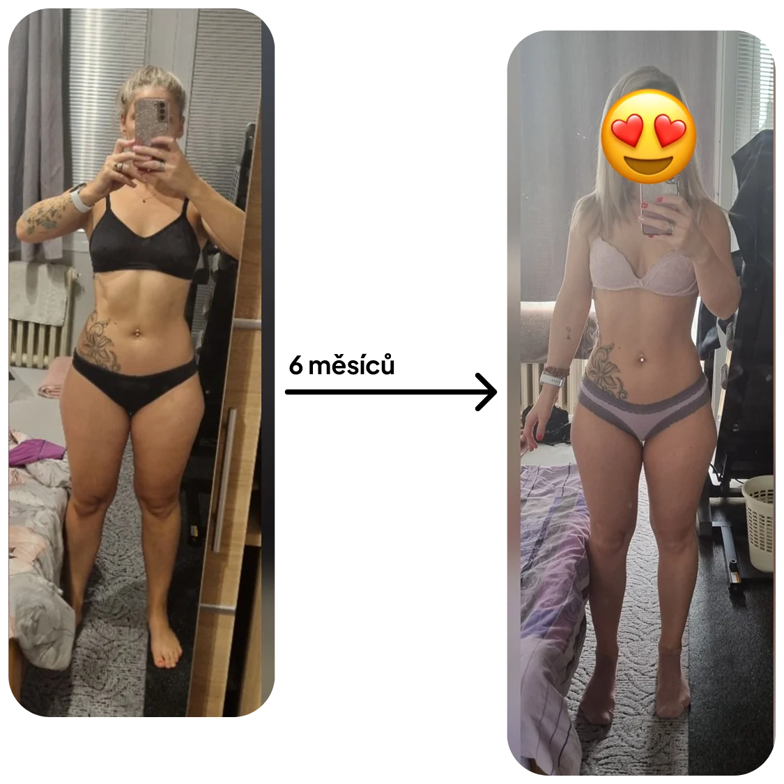 Proměna klientky – před a po
