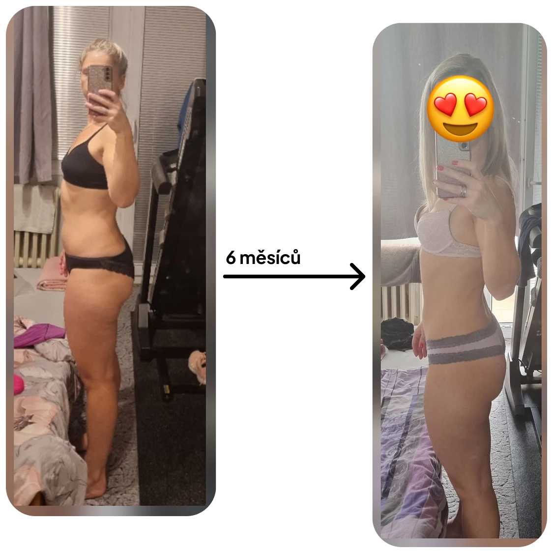 Proměna klientky – před a po