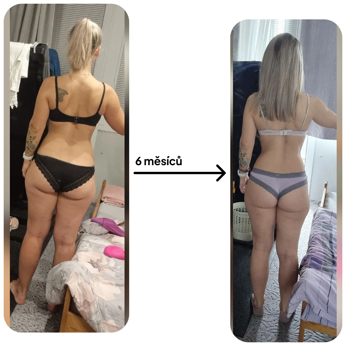 Proměna klientky – před a po