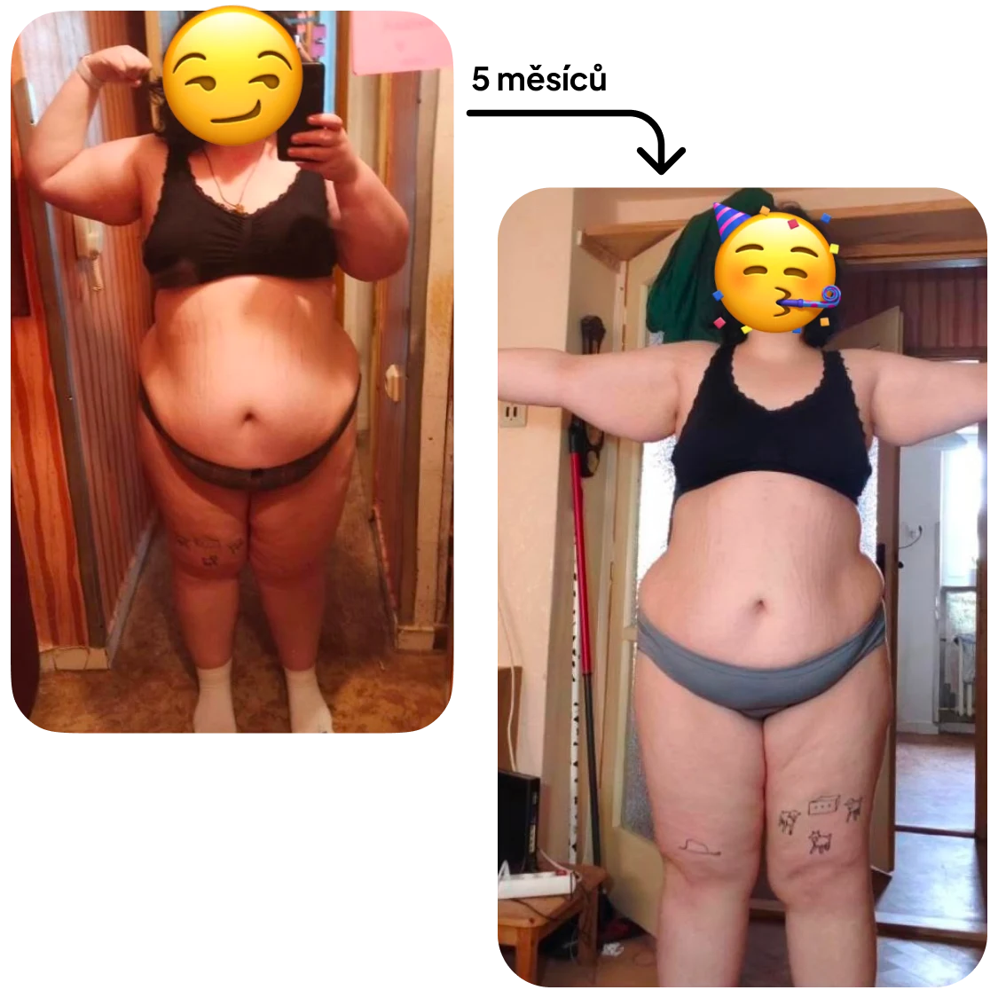 Proměna klientky – před a po