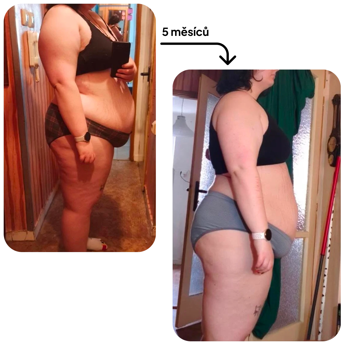 Proměna klientky – před a po
