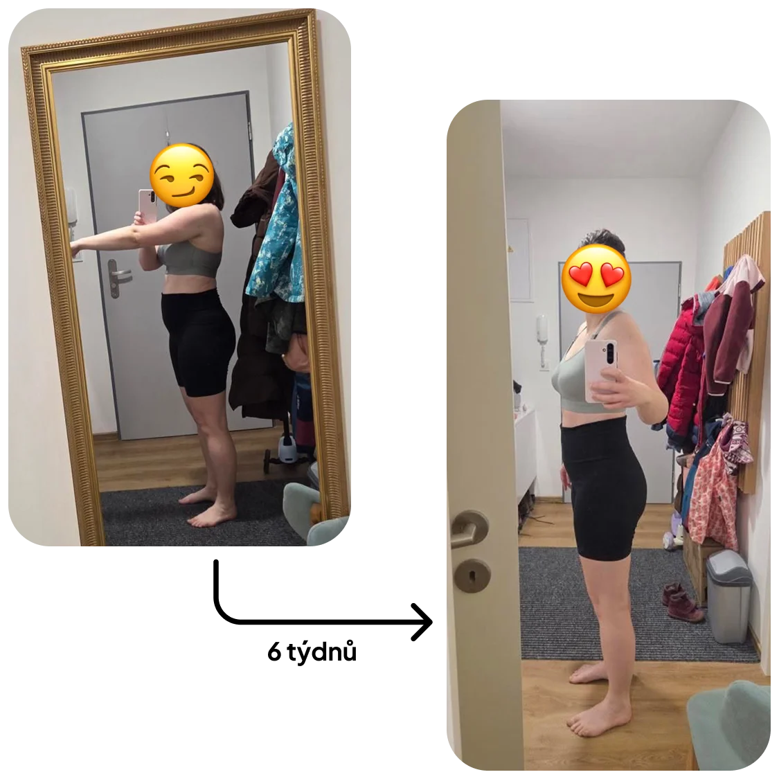 Proměna klientky – před a po