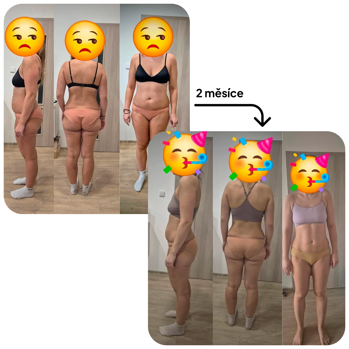 Proměna klientky – před a po